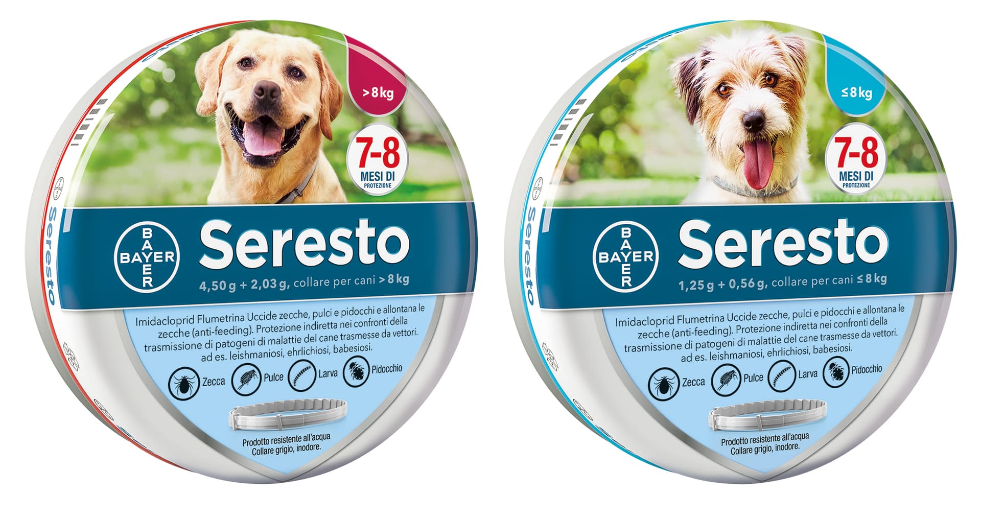 Colore Lare Antiparassitario Seresto per Cani Oltre Kg 8 cm 70 Bayer - 2