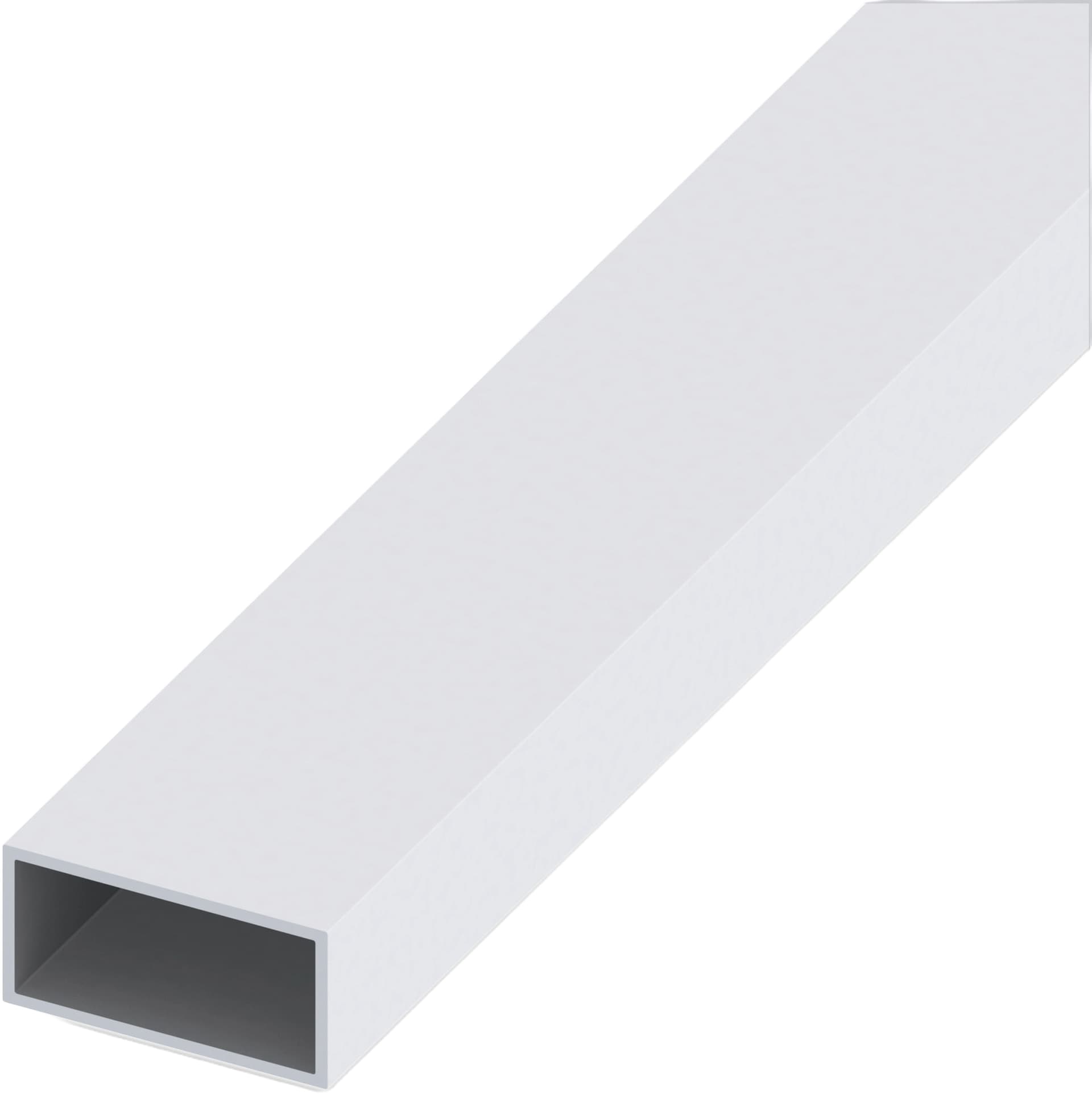 Profilo Tubo Rettangolare Alluminio Argento Satinato Mm 20 x 10X1 M 1 5 - 2