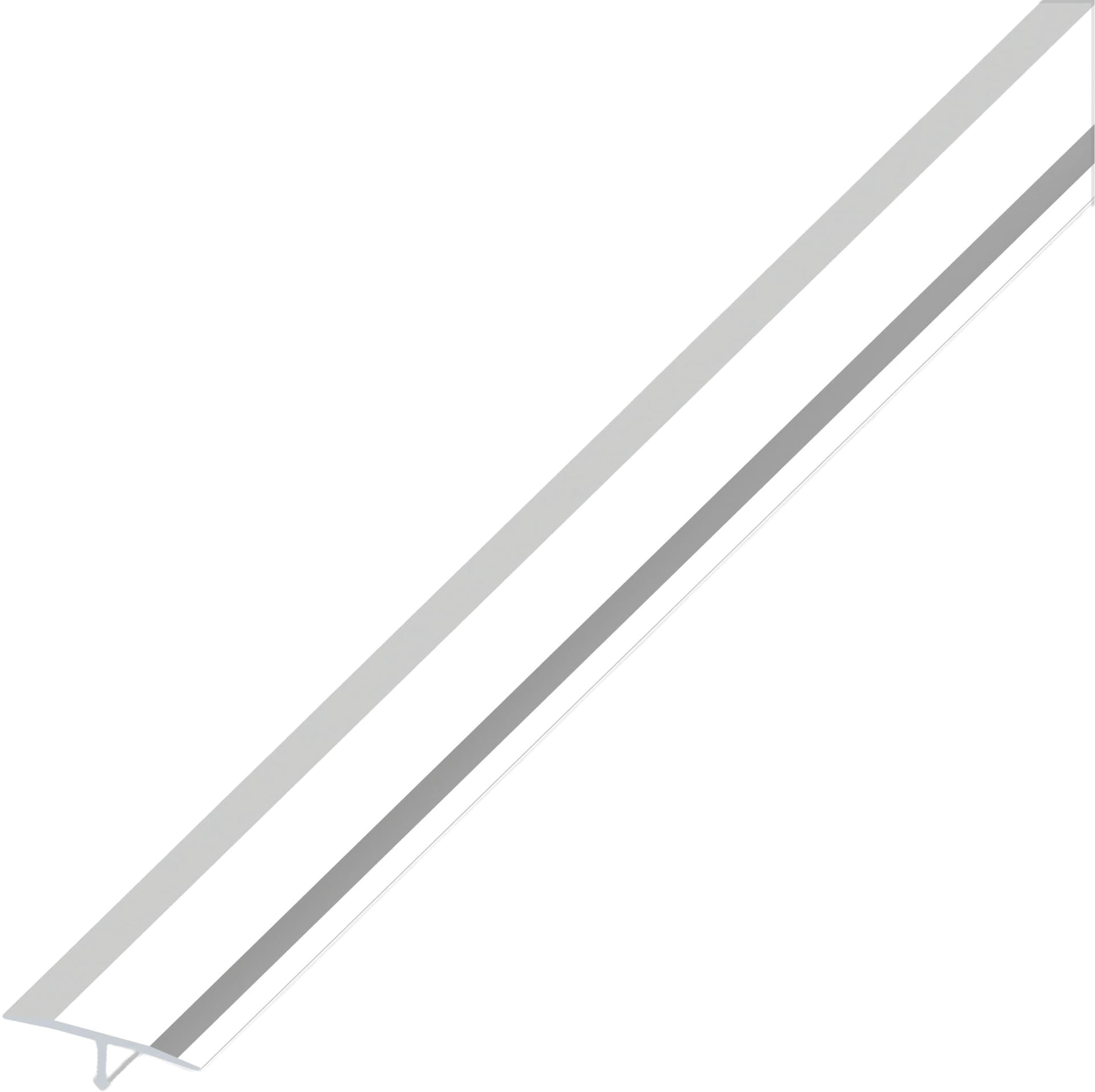 Profilo di Copertura Giunti Alluminio Argento Cromato Mm 14 x 2 5 M 5 Pezzi - 2