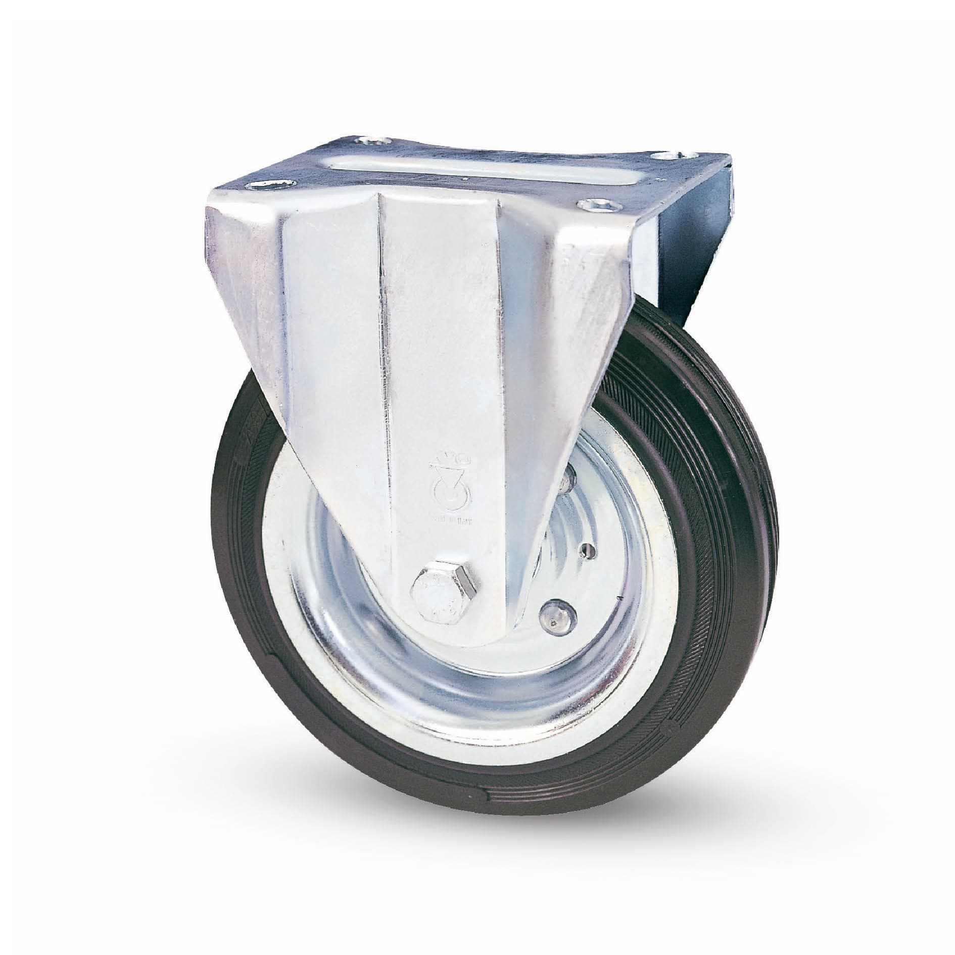 Ruota Fissa per Carrelli ART.80A Mm 150 Piastra Mm 100 x 85 Avo - 2