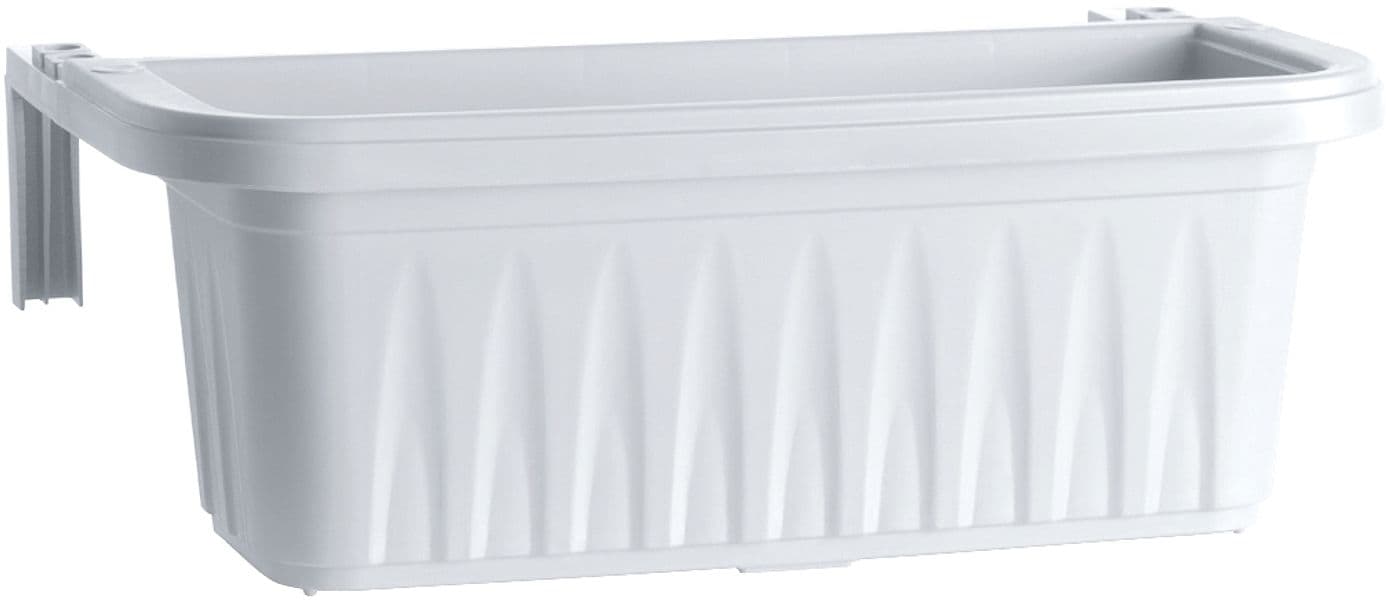 Fioriera Rettangolare Rondine Colore Bianco Cm 50 x 20X18 5 H Bama - 2