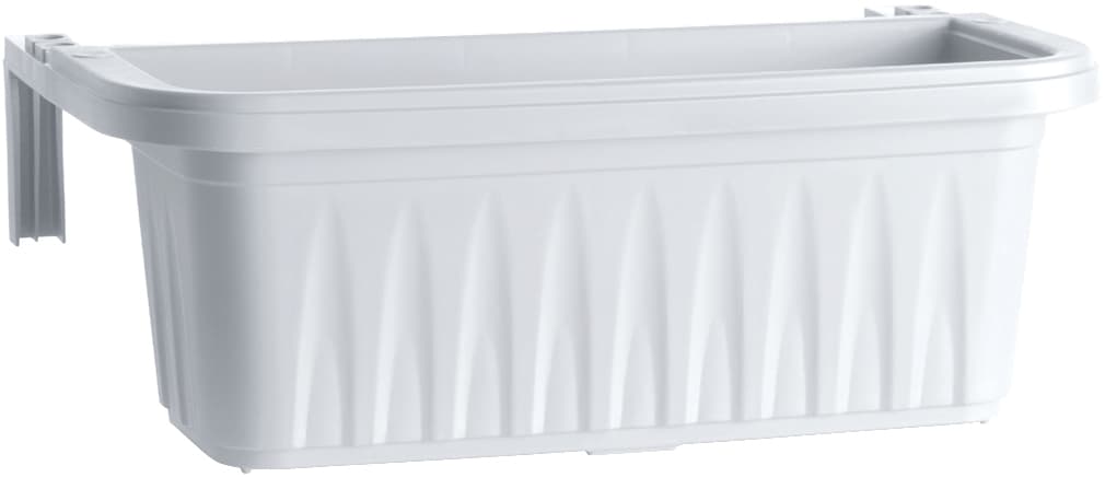Fioriera Rettangolare Rondine Colore Bianco Cm 50 x 20X18 5 H Bama - 2