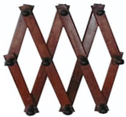 Appendiabito Estensibile 4 Posti Legno Scuro - 2