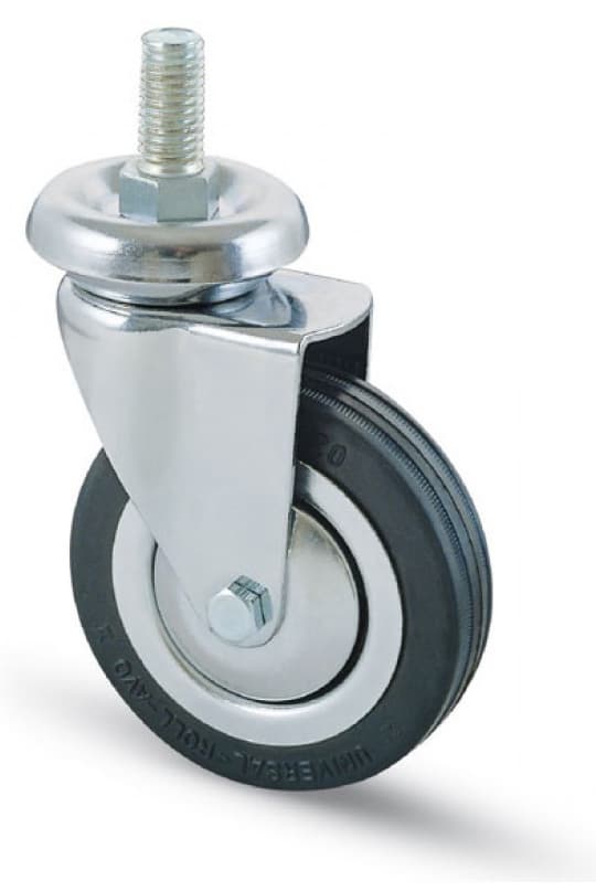 Ruota Girevole per Mobili ART.155B Mm 80 Perno M10X30 4 Pezzi Avo - 2