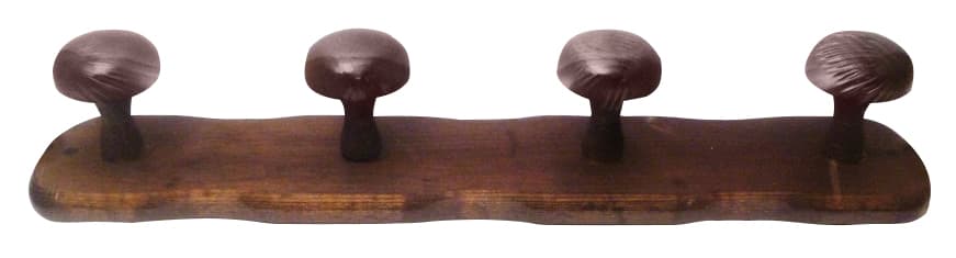 Appendiabito in Legno Scuro 4 Posti Cm 48 x 9 H - 2