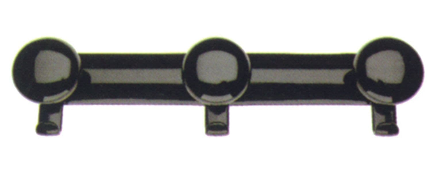 Appendiabito con Pomolo 3 Posti (cm 42 5 x 10 5 H) Bianco - 2