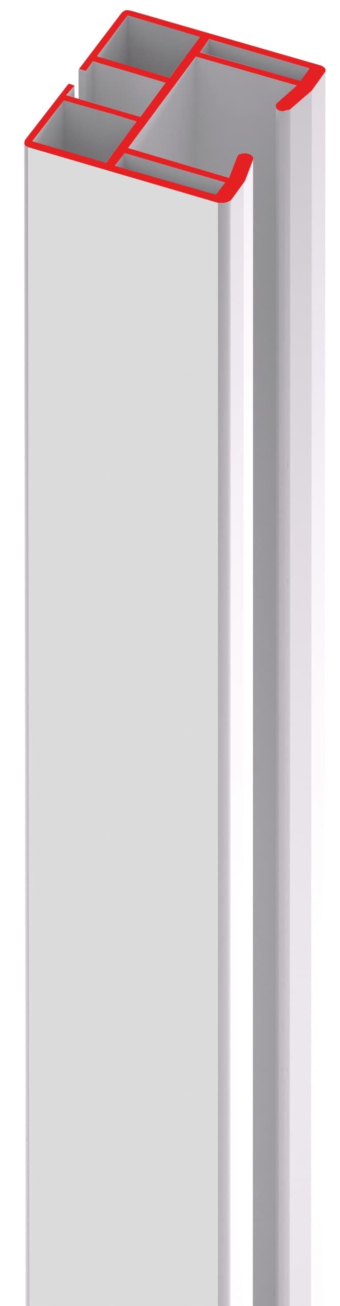 Binario Scorrimento per Porta a Soffietto Monica Colore Bianco Cm 180 - 2