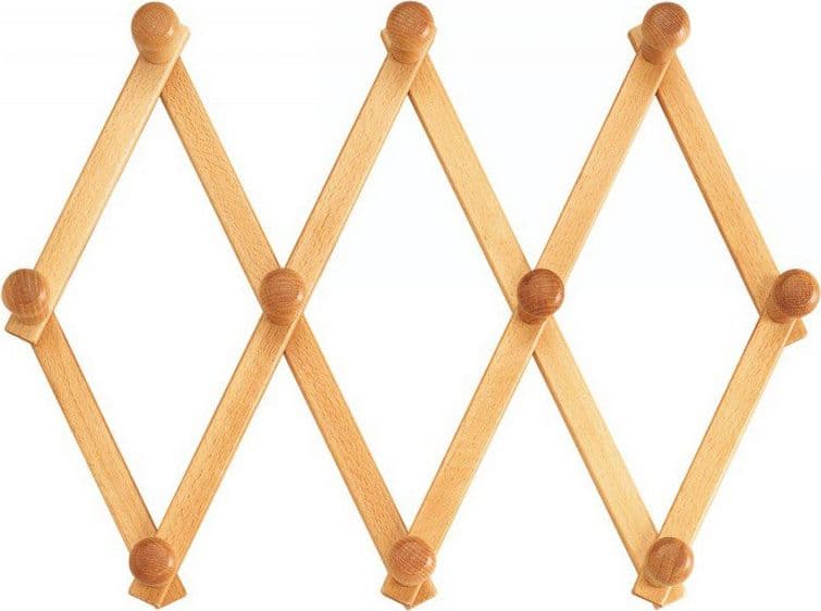 Appendiabito Estensibile 4 Posti Legno Chiaro – Autres
