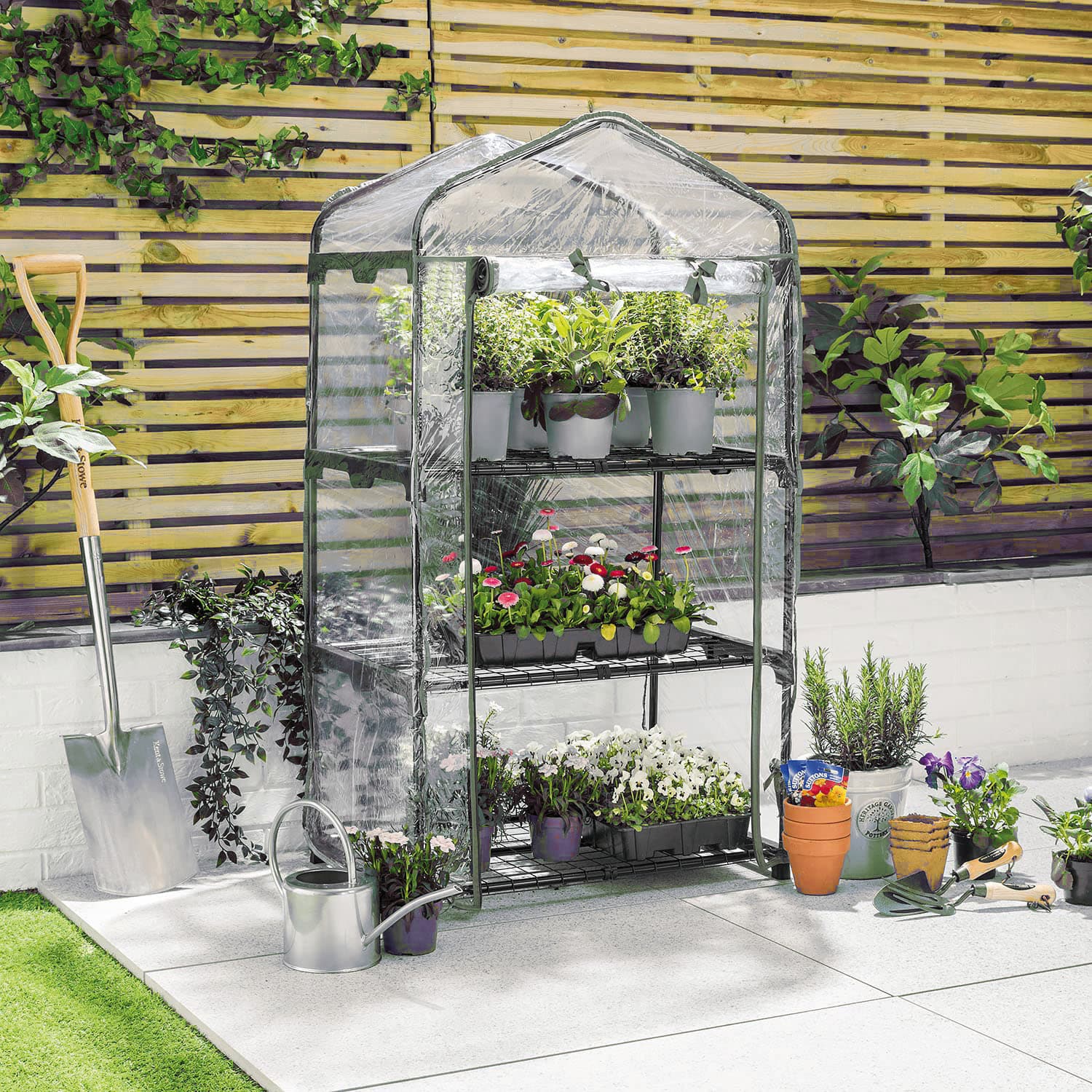 Serra da Giardino in Acciaio Cm 69 x 49X130 H Colore Verde Confine - 2
