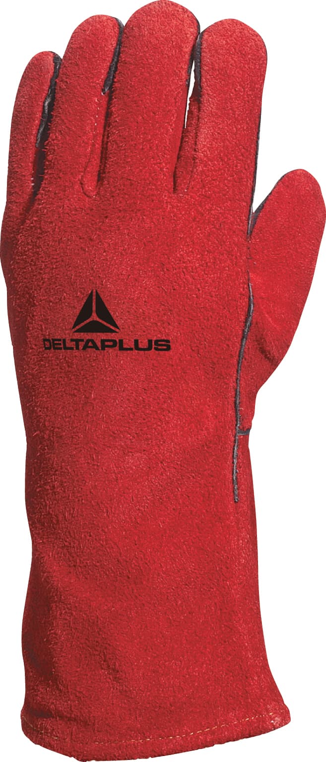 Guanti in Crosta per Saldatore Colore Rosso Tg. 10 cm 35 12.00 Paia - 2