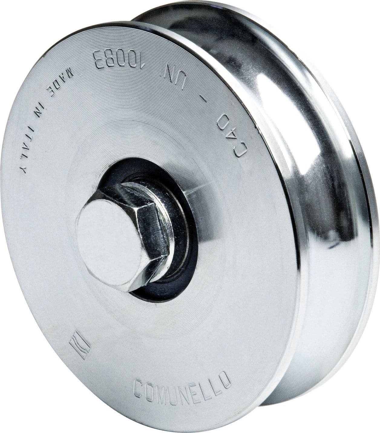 Ruota per Cancelli con Perno Gola U 2 Cuscinetti Art. 315 mm 100 x 30 8 - 2