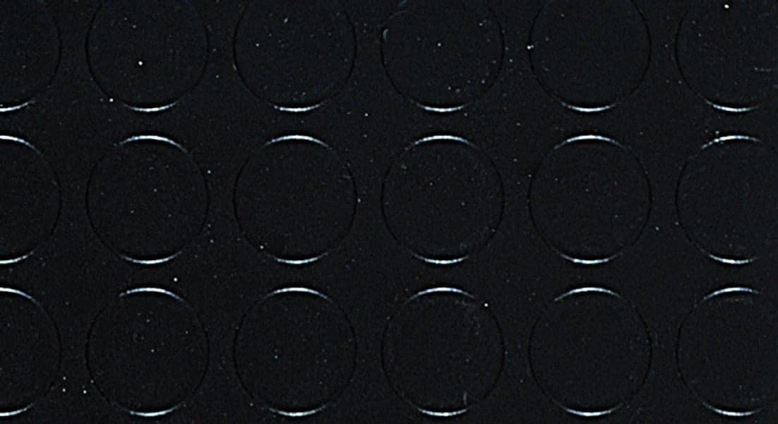 Copripavimento in PVC Bollato Nero Rt. M L 25X M 1 H Spess. Mm 1 25.00 Mq - 2