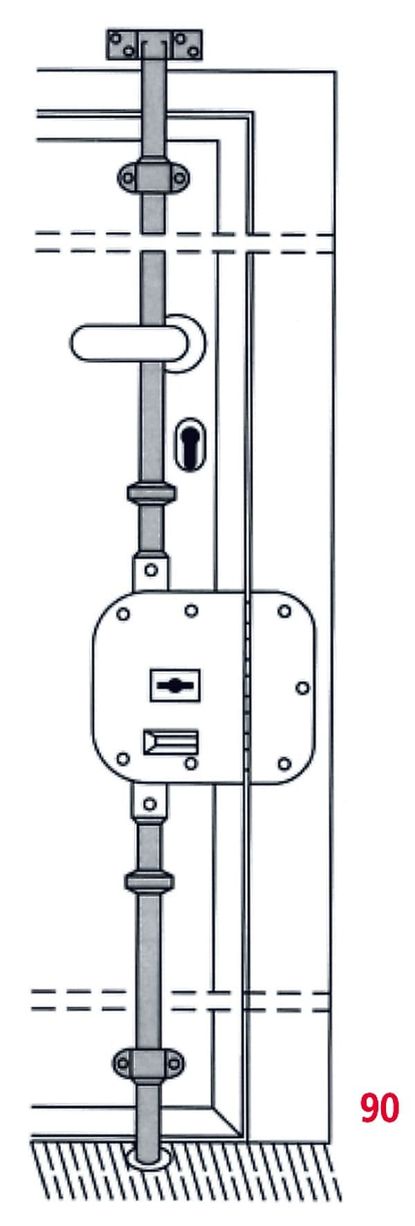 Cr Aste Verticali per Serrature ART.90 Ø Mm 18 - 2