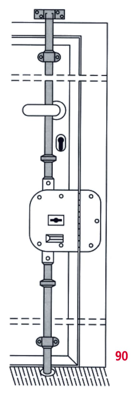 Cr Aste Verticali per Serrature ART.90 Ø Mm 18 - 2