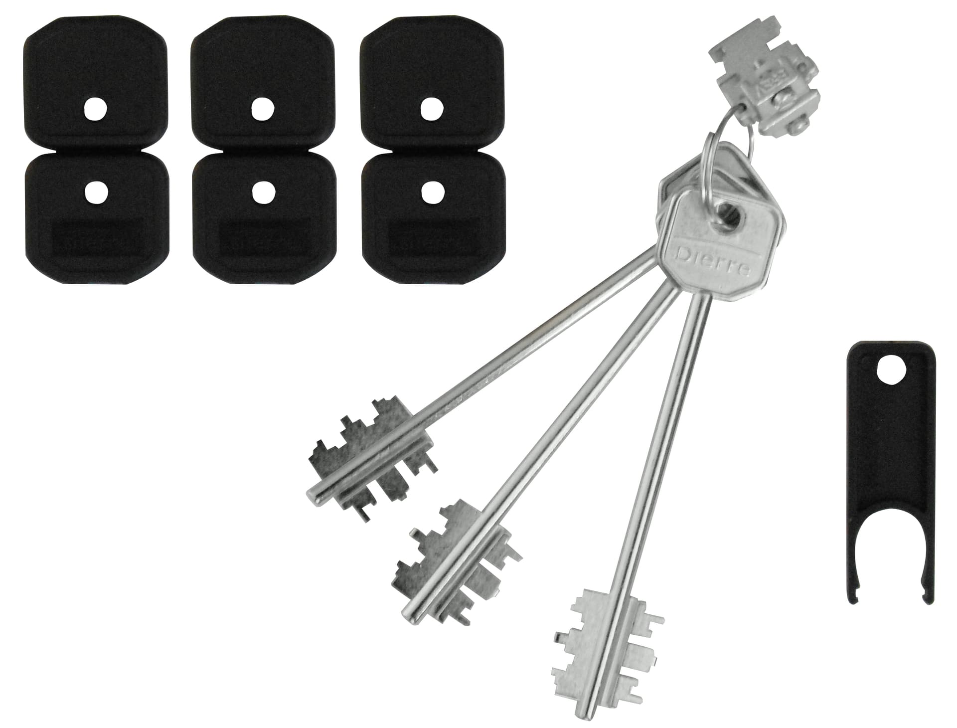 Blocchetto con 3 Chiavi per Serrature Art. Blo 3210 mm 116 Dierre Atra - 2