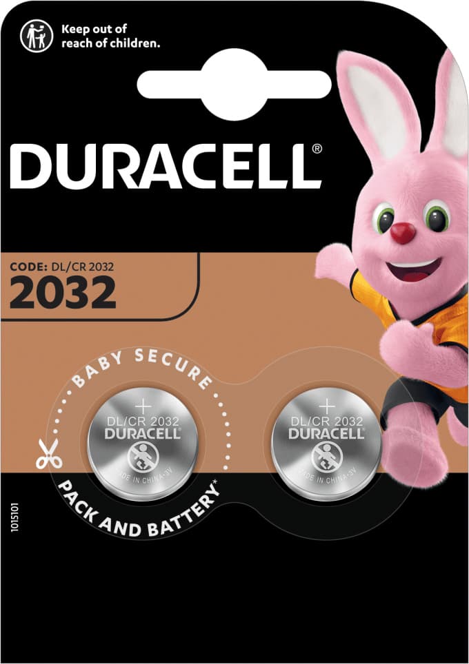 Pila al Litio Specialistica Bottone 2032 2 Pezzi. 10.00 Confezioni Duracell - 2