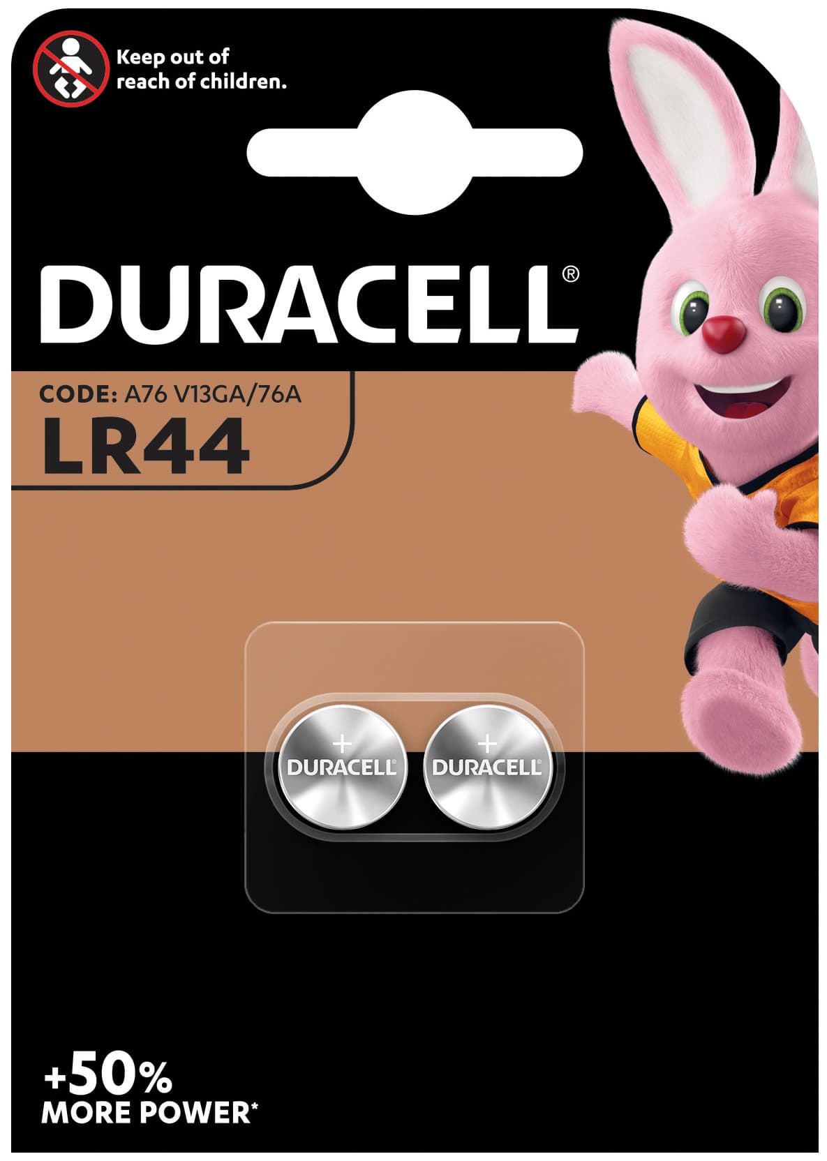 Pila Alcalina Specialistica Bottone LR44 2 Pezzi. 10.00 Confezioni Duracell - 2