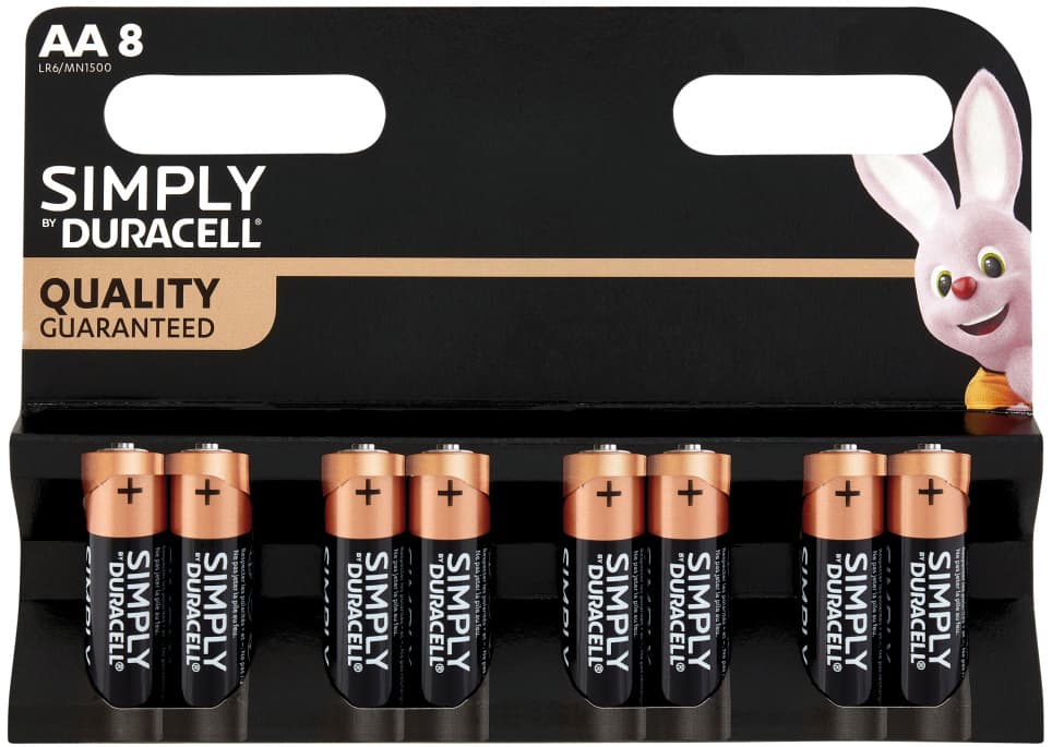 Pila Alcalina Serie Simply 8 Pezzi. Stilo 1 5 V 12.00 Confezioni Duracell - 2