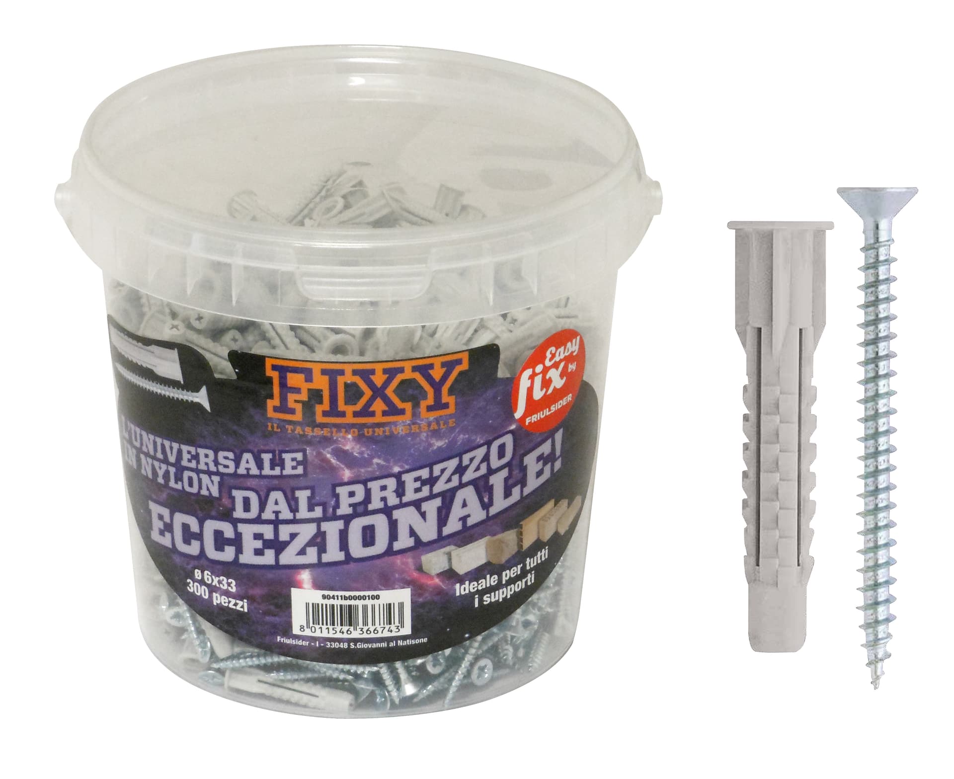 Tassello Fixy Box 130 Pezzi Mm 8 x 51 Friulsider - 2