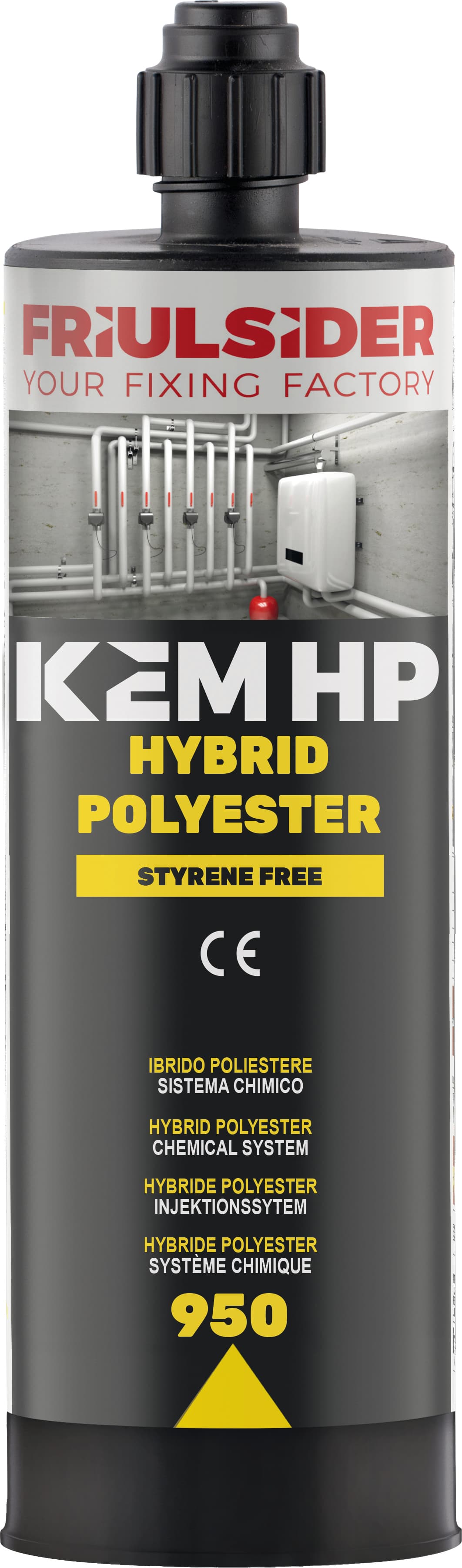 Ancorante Chimico Kem Hp Hybrid Polyester Ml. 400 12 Pezzi Friulsider - 2