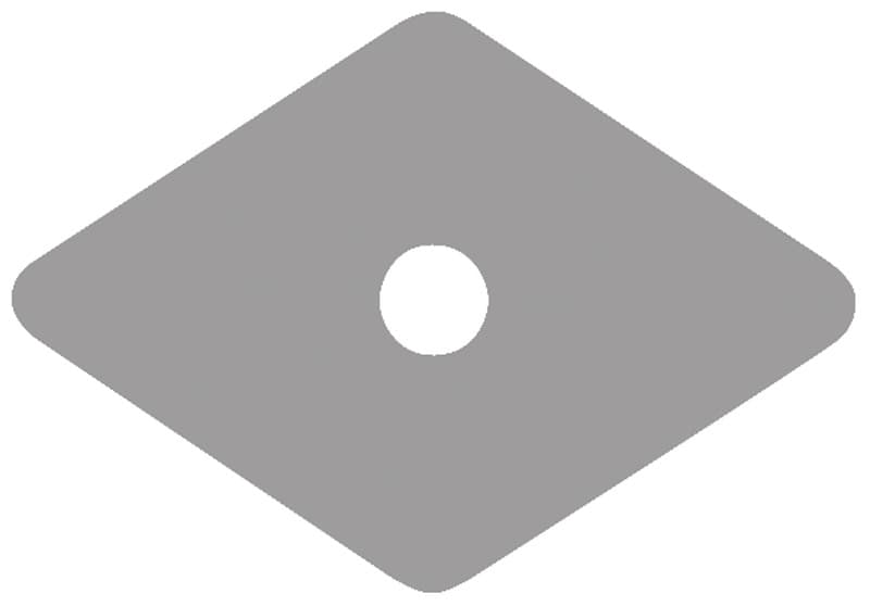 Rondella Romboidale in Plastica Mm 27 x 27 Friulsider - 2