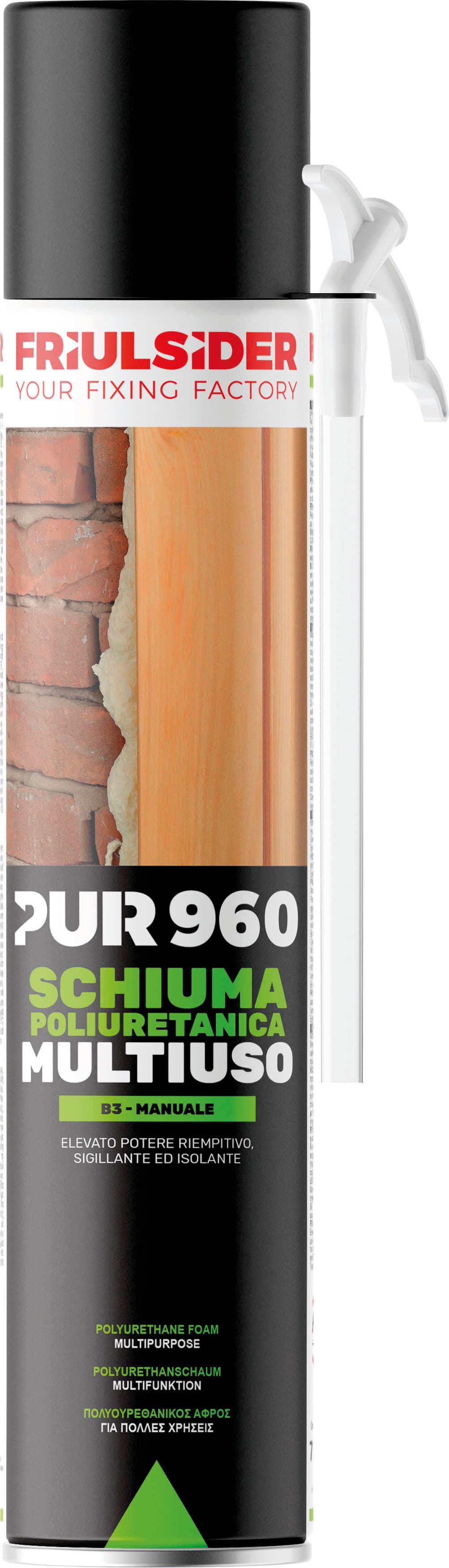 Schiuma Poliuretanica Pur 960 Multiuso Manuale Ml. 750 12 Pezzi Friulsider - 2