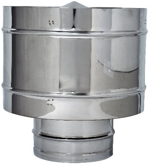 Fumaiolo Fisso Antivento Inox Tondo (attacco Maschio) Ø Cm 22 - 2