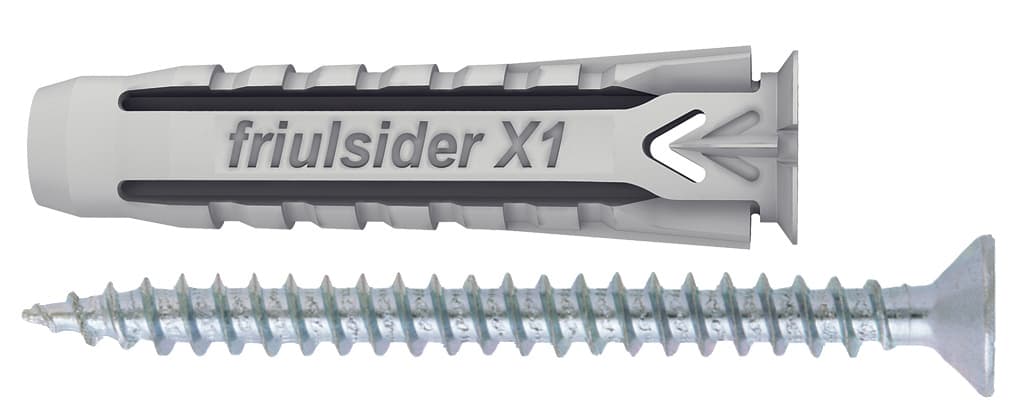 Tassello Universale X1 Evo con Vite 50 Pezzi. Mm 8 x 40 Friulsider - 2