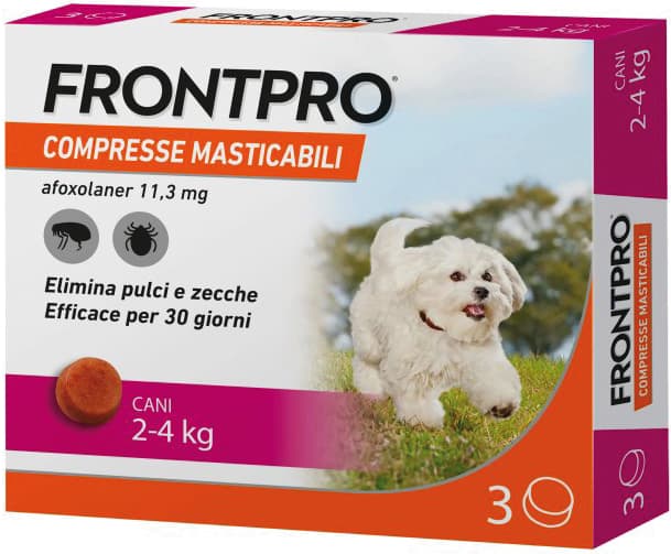 Antiparassitario Compressa Masticabile per Cani 2÷4 kg (cf. 3 Compresse - 2