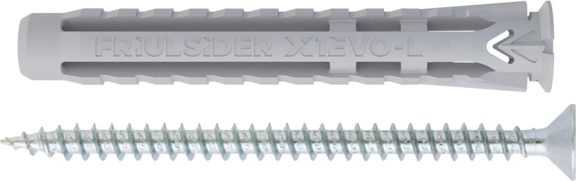 Tassello Universale X1 Evo L con Vite 100 Pezzi. Mm 6 x 50 Friulsider - 2
