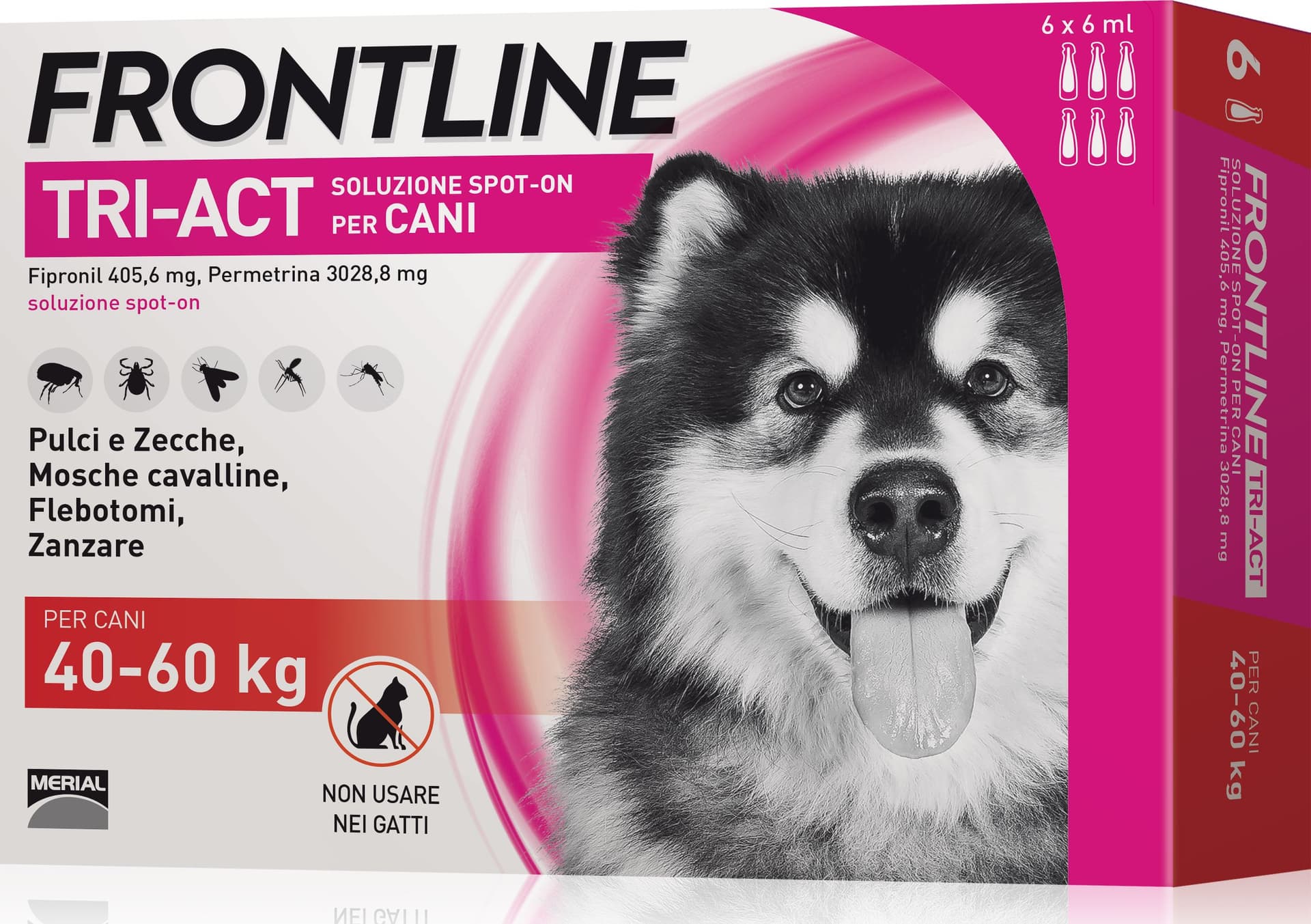 Antiparassitario Tri Act per Cani 40÷60 kg (cf. 6 Pipette) Frontline - 2