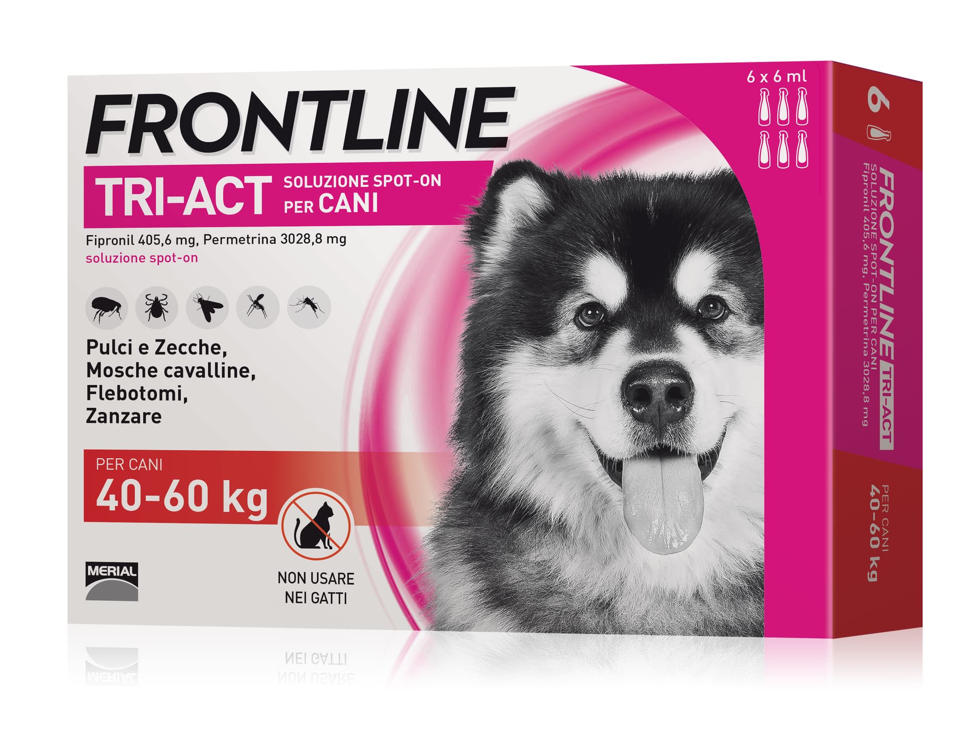 Antiparassitario Tri Act per Cani 40÷60 kg (cf. 6 Pipette) Frontline - 2