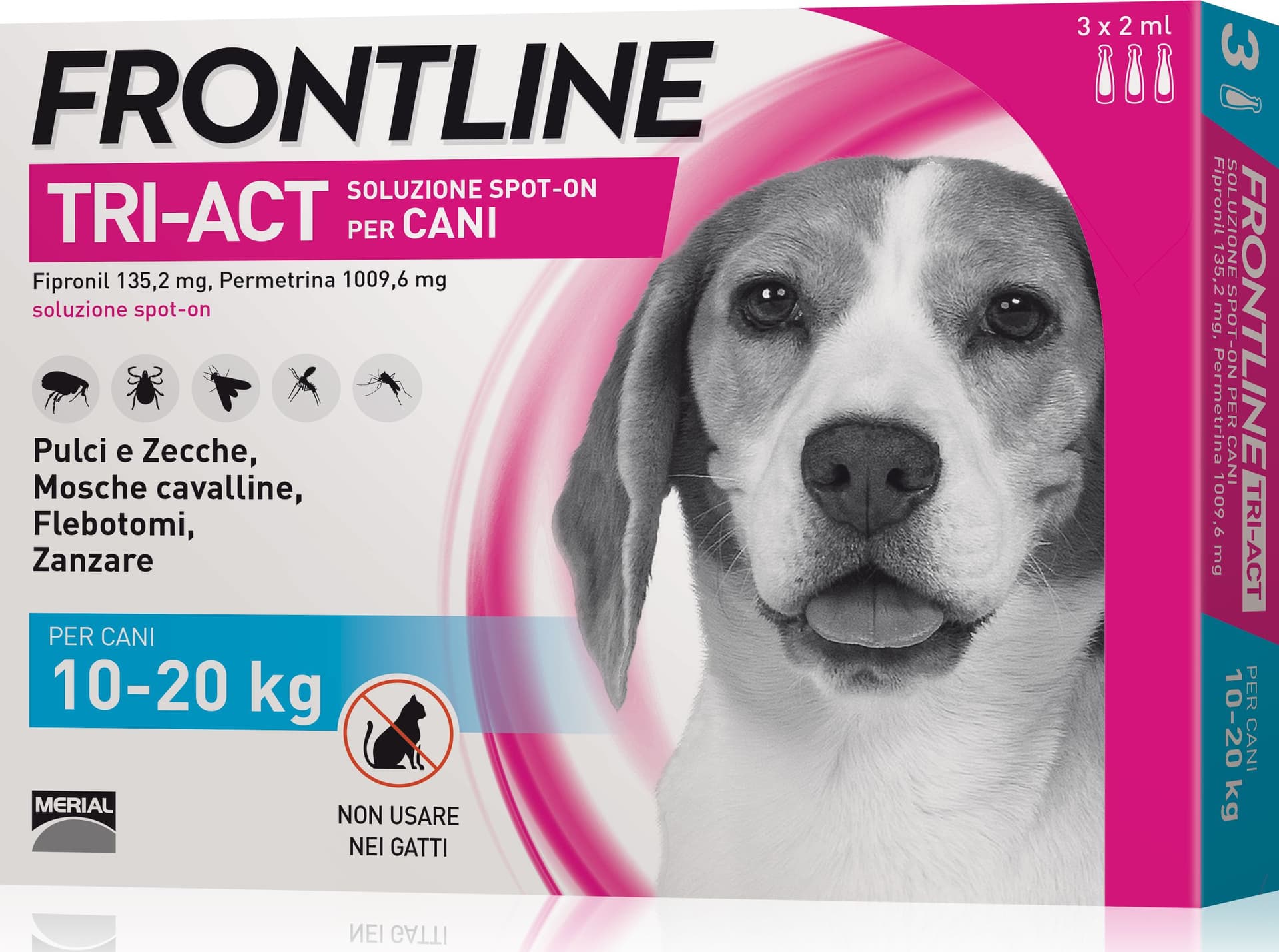 Antiparassitario Tri Act per Cani 10÷20 kg (cf. 3 Pipette) Frontline - 2