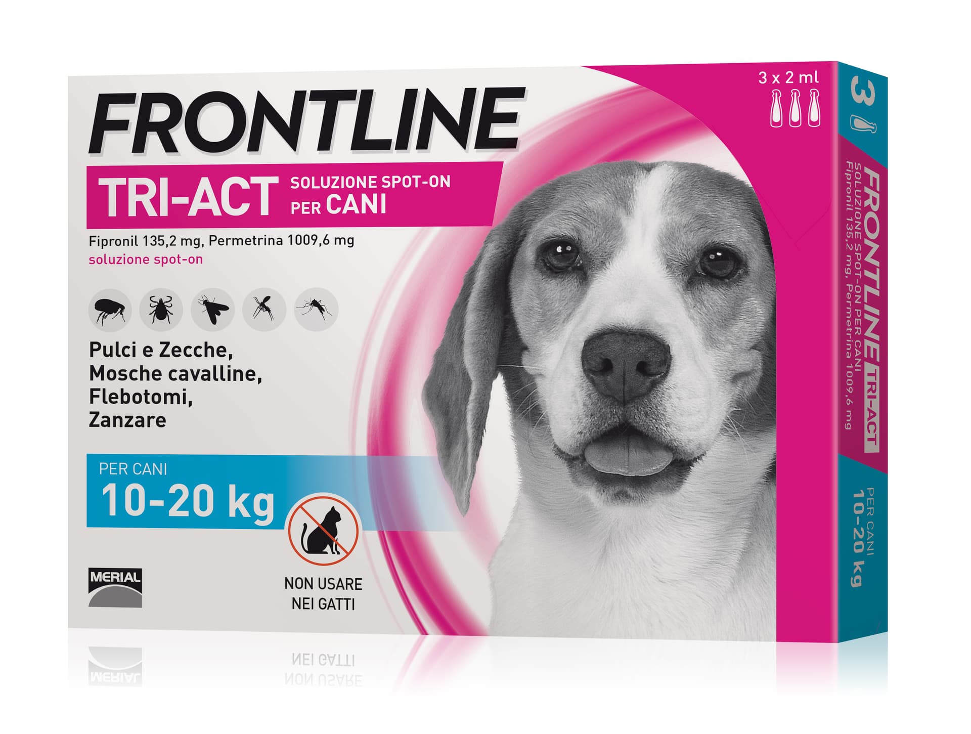 Antiparassitario Tri Act per Cani 10÷20 kg (cf. 3 Pipette) Frontline - 2