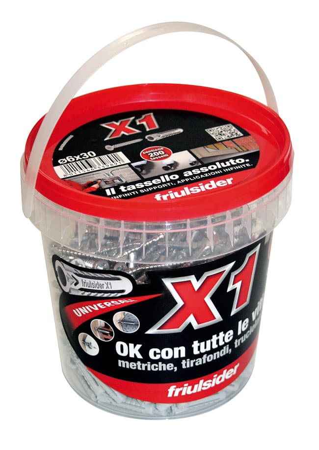 Tassello Universale X1 Evo con Vite in Box 100 Pezzi. Mm 8 x 40 Friulsider - 2