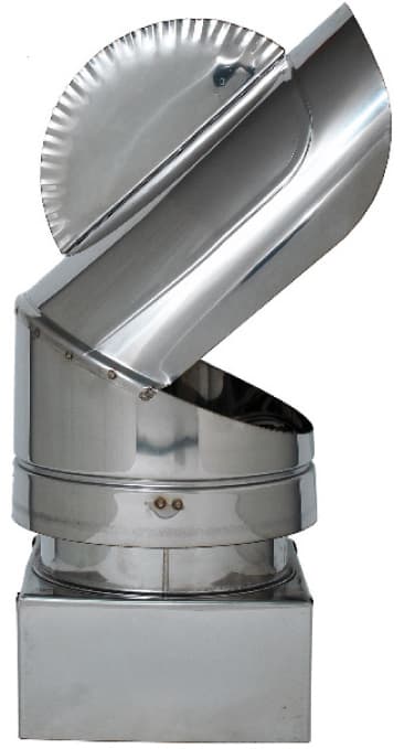 Fumaiolo Girevole Pappagallo Zincato Quadrato Cm 25 x 25 - 2