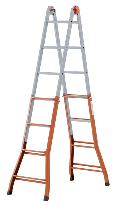 Scala Telescopica in Acciaio Super Gradini N°4+5 H Max Cm 428 Gierre - 2