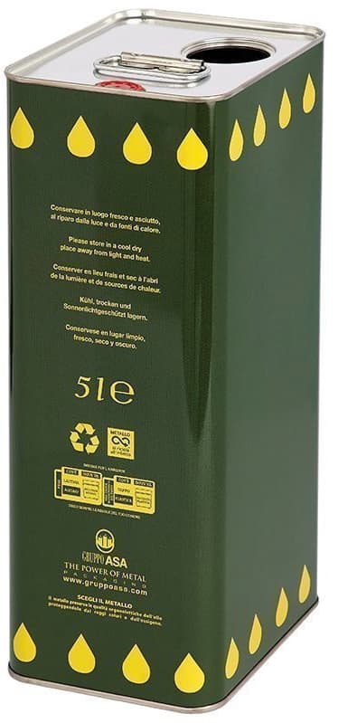 Lattina per Olio senza Tappo Cm 12 x 15X31 5 H L 5 con Doppio Foro 16 Pezzi - 2