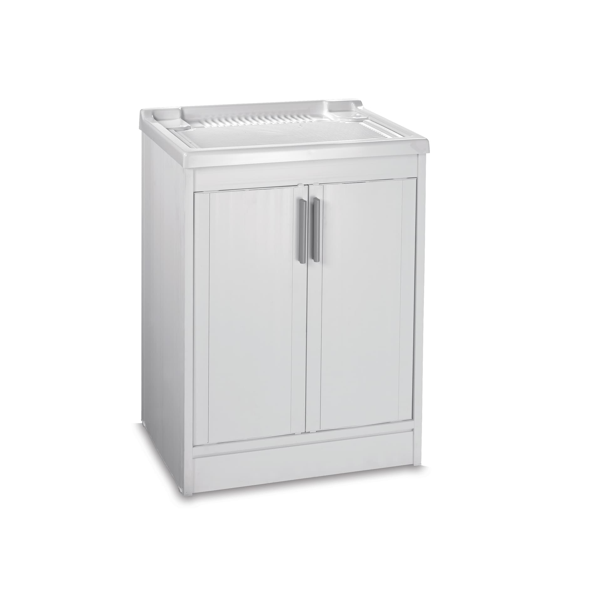 Lavatoio in Resina Bianco in Kit Cm 60 x 50X86 H - 2