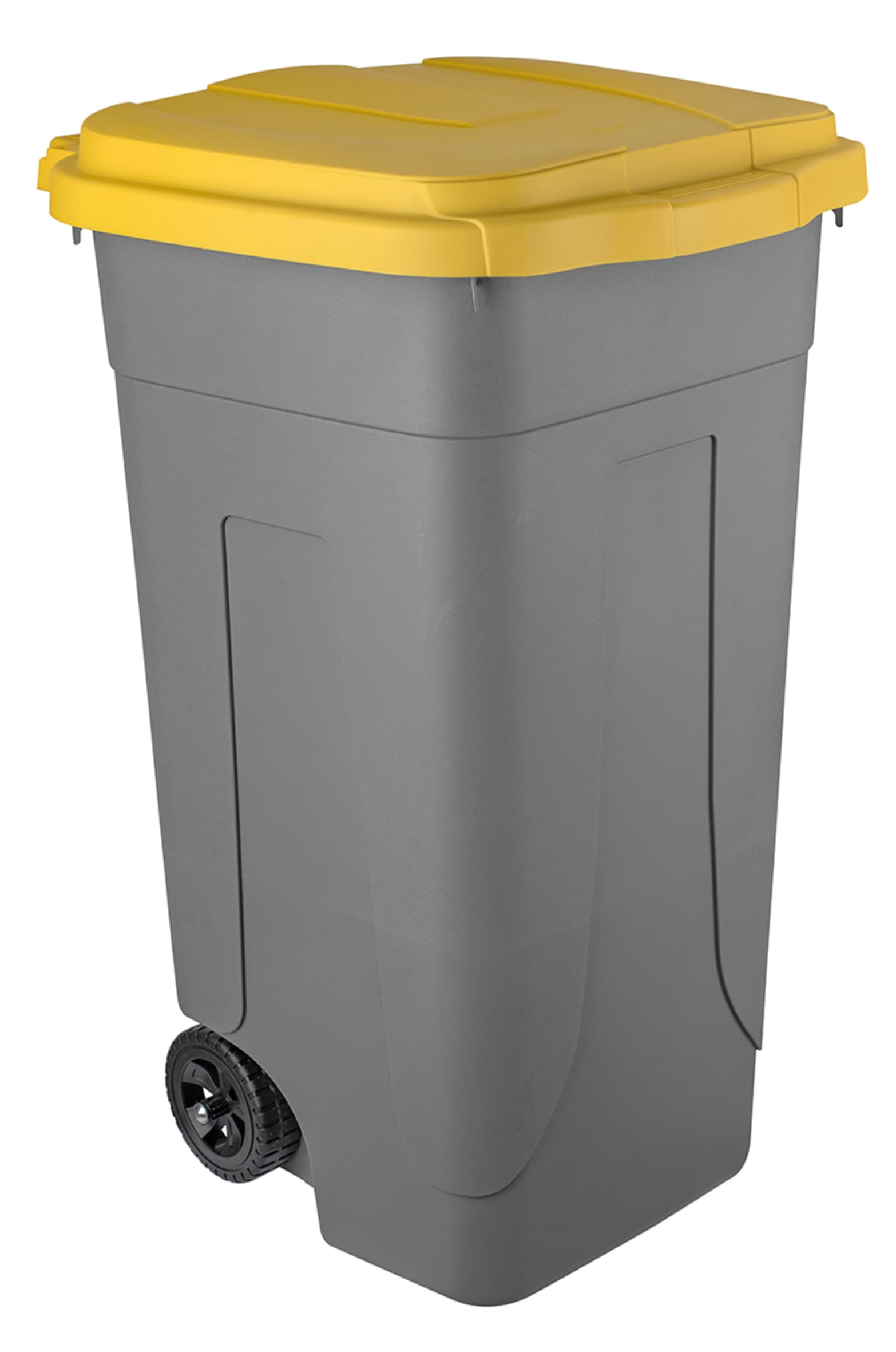 Bidone per Differenziata L 80 cm 45 x 50X78 H Colore Giallo Grigio Mobil - 2