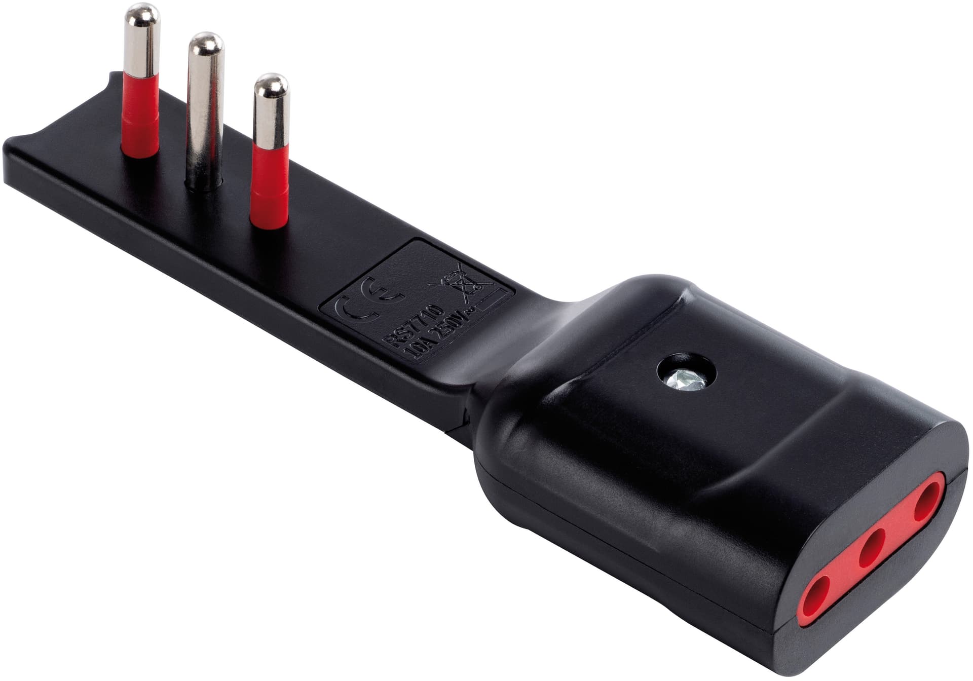 Adattatore Ultra Piatto 10AH 2P+T Presa 10 Ah Colore Nero Rosi - 2