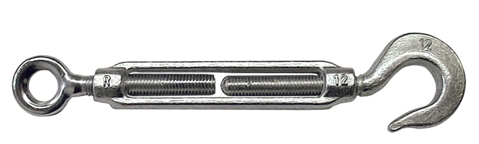 Tenditore a Occhio e Gancio per Funi Mm 5 (3 16) 30 Pezzi Robur - 2