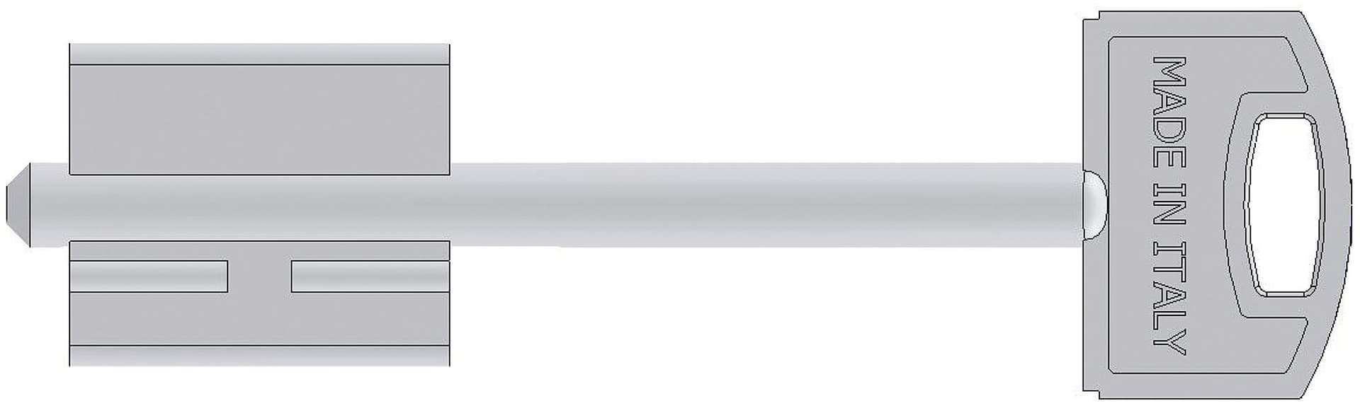 Chiave Grezza per Porte Blindate Mod. G Gambo Mm 40 5 Pezzi Securemme