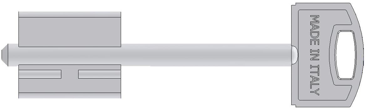 Chiave Grezza per Porte Blindate Mod. G Gambo Mm 40 5 Pezzi Securemme - 2