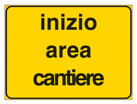 Segnale Inizio Area Cantiere Figura 2107 cm 60 x 40 - 2