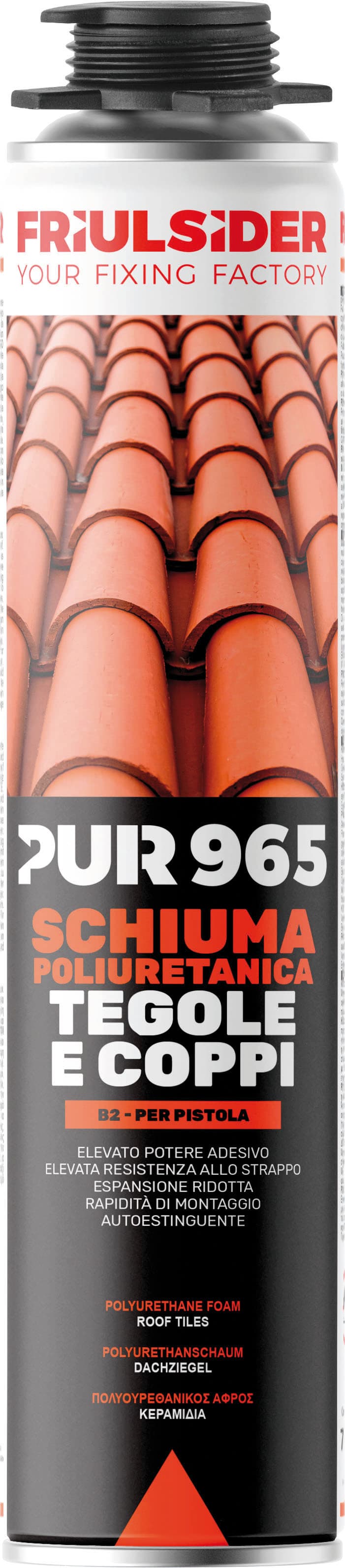Schiuma Poliuretanica Pur 965 Tegole e Coppi Pistola Ml. 750 12 Pezzi - 2
