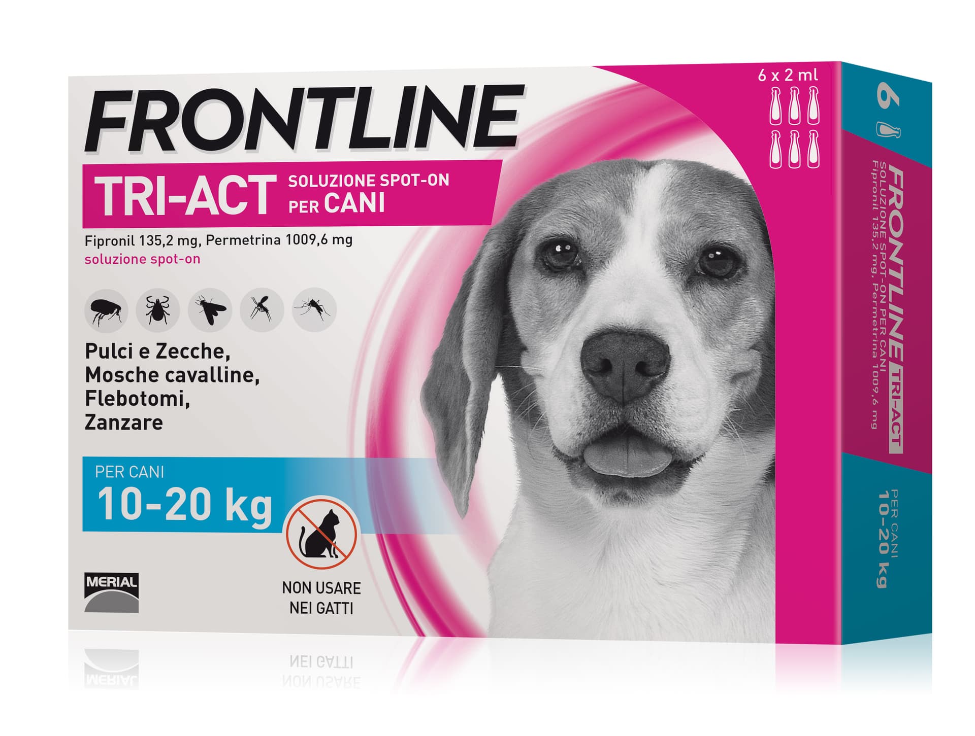 Antiparassitario Tri Act per Cani 10÷20 kg (cf. 6 Pipette) Frontline - 2