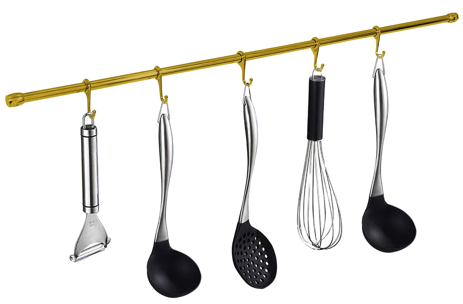 Kit Tubo Sottopensile Portamestoli con Accessori Ø Mm 16 x 1000 Bronzato - 2