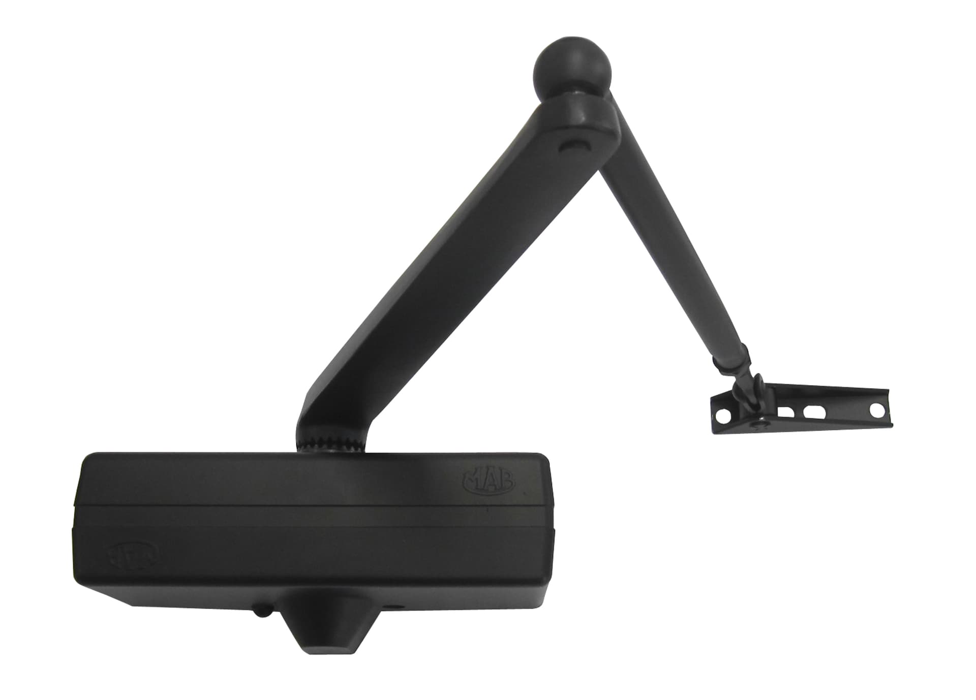 Chiudiporta Aereo con Fermo Art. 564 x Porte Mm 850÷1250 Colore Nero Mab - 2