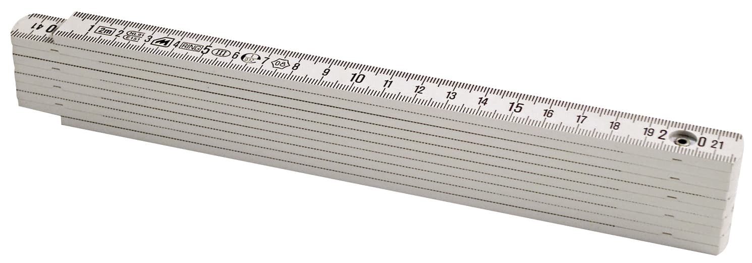 Doppiometro in Fibra di Vetro Bianco Lunghezza M 2 12 Pezzi Metrica - 2
